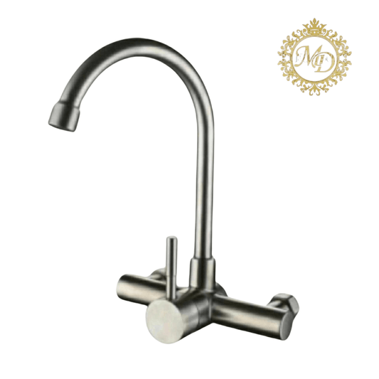 Atom Swivel Kitchen Brass tap, Polished - Majestic Decor